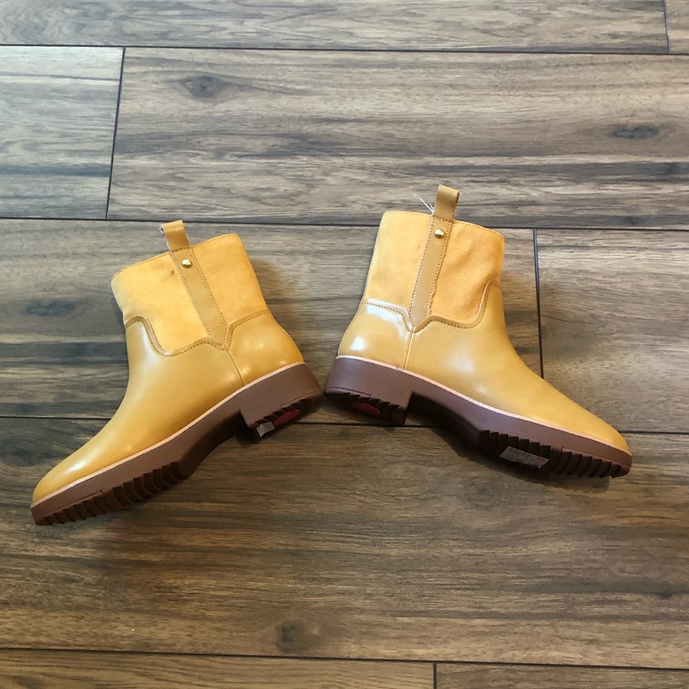 New Fitflop Signey Mixte Mustard Yellow Ankle Boots Y77-753 - Picture 3 of 7